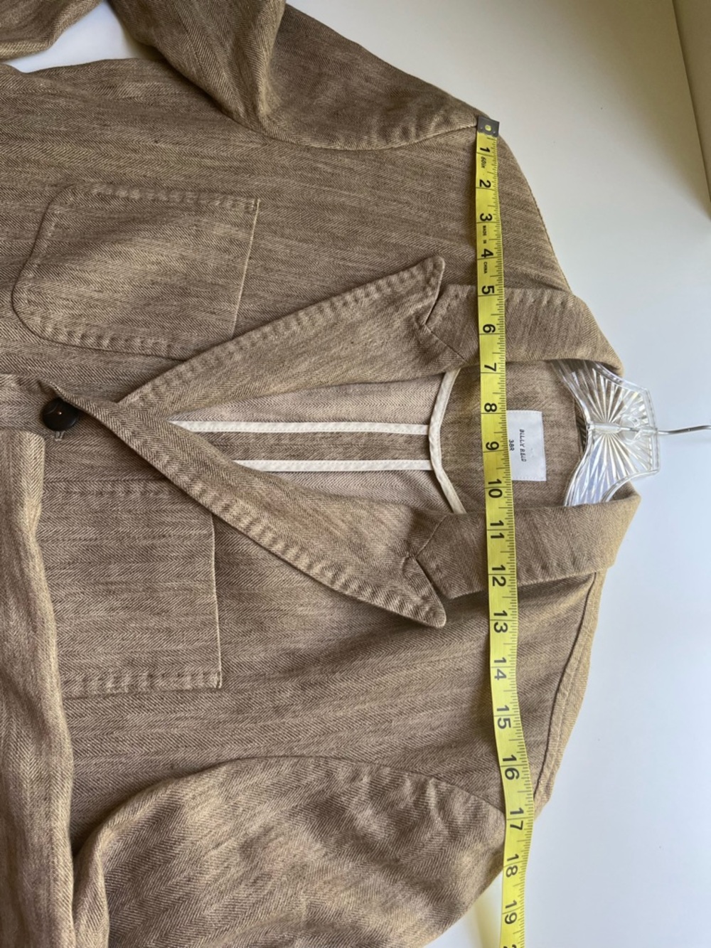 Billy Reid Cotton Linen Herringbone 3 Button Single Breasted Blazer Jacket 38R - Picture 10 of 12